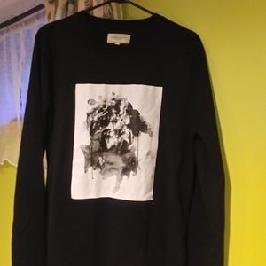 Men's black long sleeve top